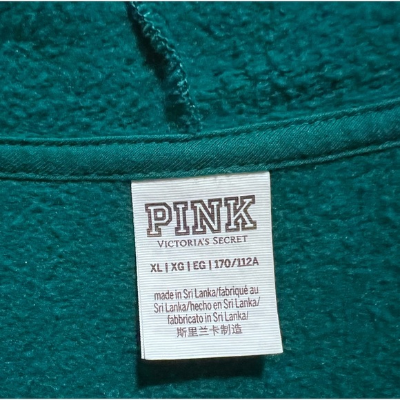 Women’s Pink by VS Green Zip Up Hoodie. Size XL. - Picture 2 of 2